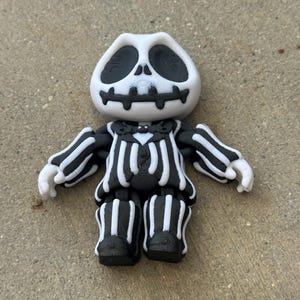 3D-Printed Mini Jack Skellington Flexi Doll