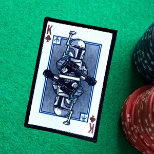 Proto Fett Kreuz Kreuz Playing Card Patch
