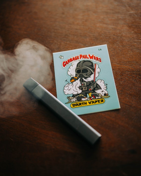 Darth Vaper Kiss-Cut Decal: Garbage Pail Wars Style