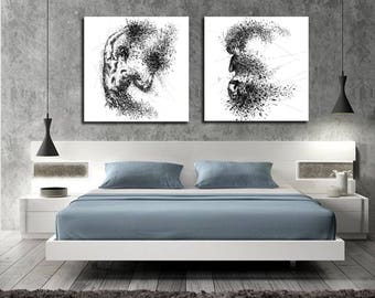 Canvas Art Sensual Bedroom Wall Decor His Hers Abstract Canvas Print Modern Erotic Master Bedroom Art Figure Drawing Wall D Canvas Art Sensual Bedroom Wall Decor His Hers Abstract Canvas Print Modern Erotic Master Bedroom Art Figure Drawing Wall D