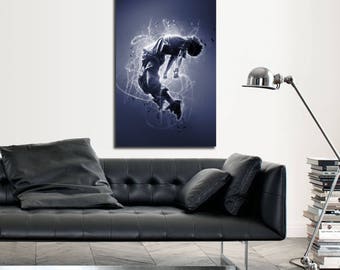 CANVAS ART Contemporary Living Room Art, Abstract Canvas Print, Modern Freestyle Dancer Wall Art  - G004