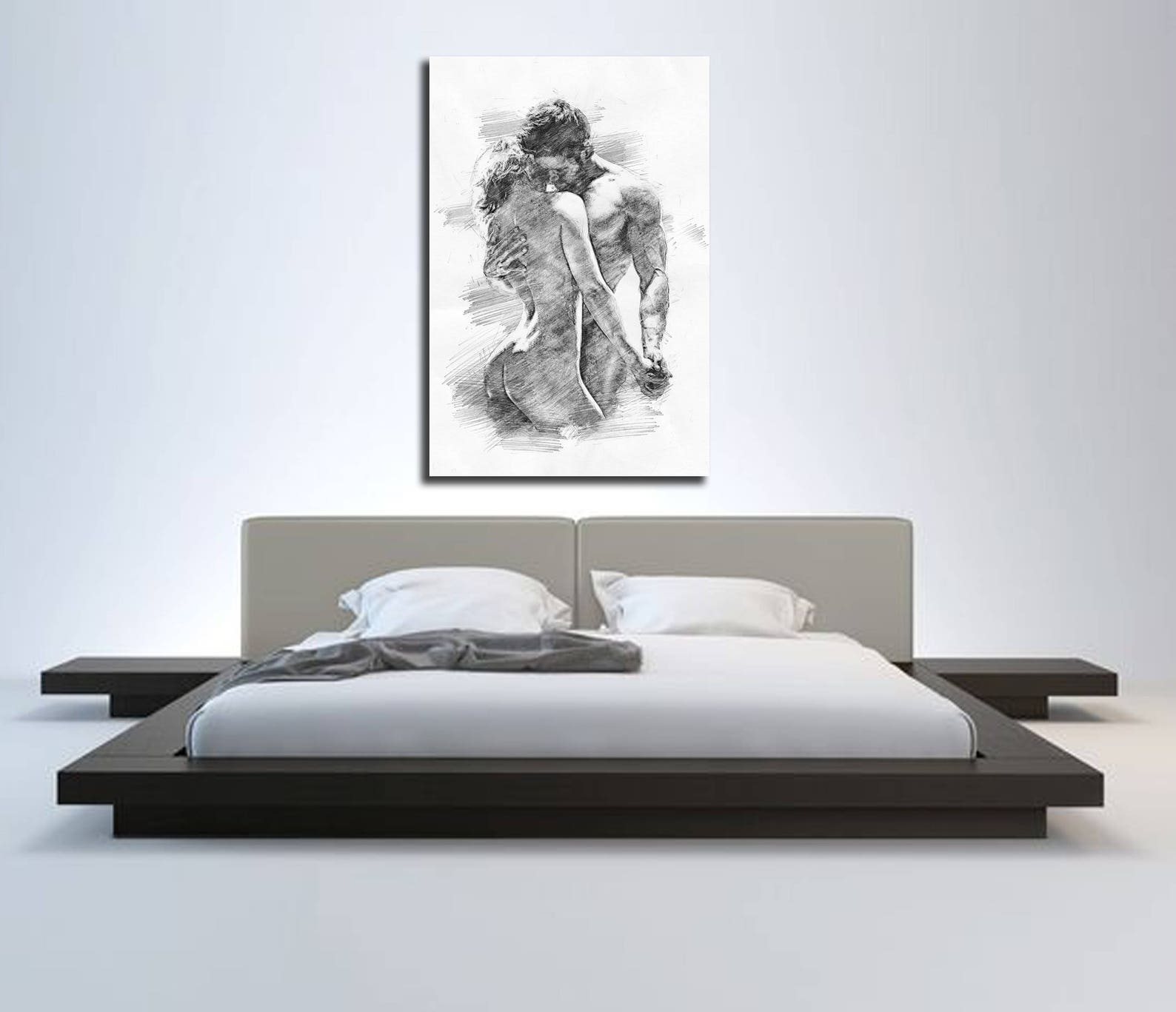 CANVAS PRINT His & Hers Bedroom Wall Decor Master Bedroom Etsy