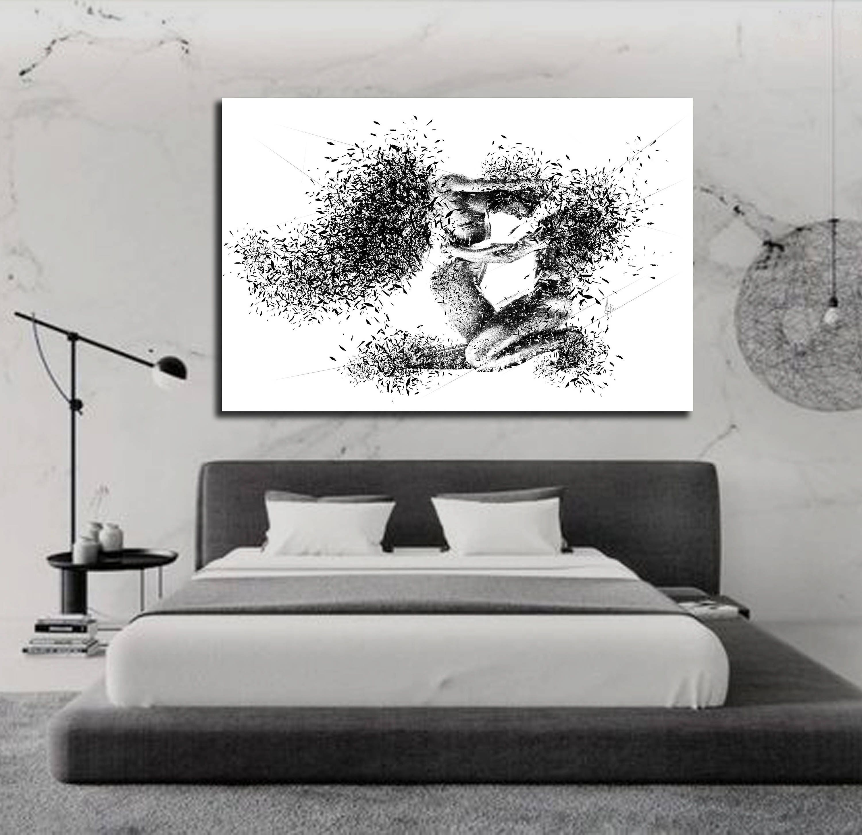 CANVAS ART His & Hers Bedroom Wall Art Abstract Art Canvas Etsy
