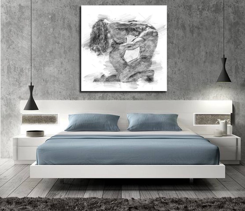 Leinwand Kunst seine & Ihr Schlafzimmer-Wand-Kunst abstrakte | Etsy Leinwand Kunst seine & Ihr Schlafzimmer-Wand-Kunst abstrakte | Etsy
