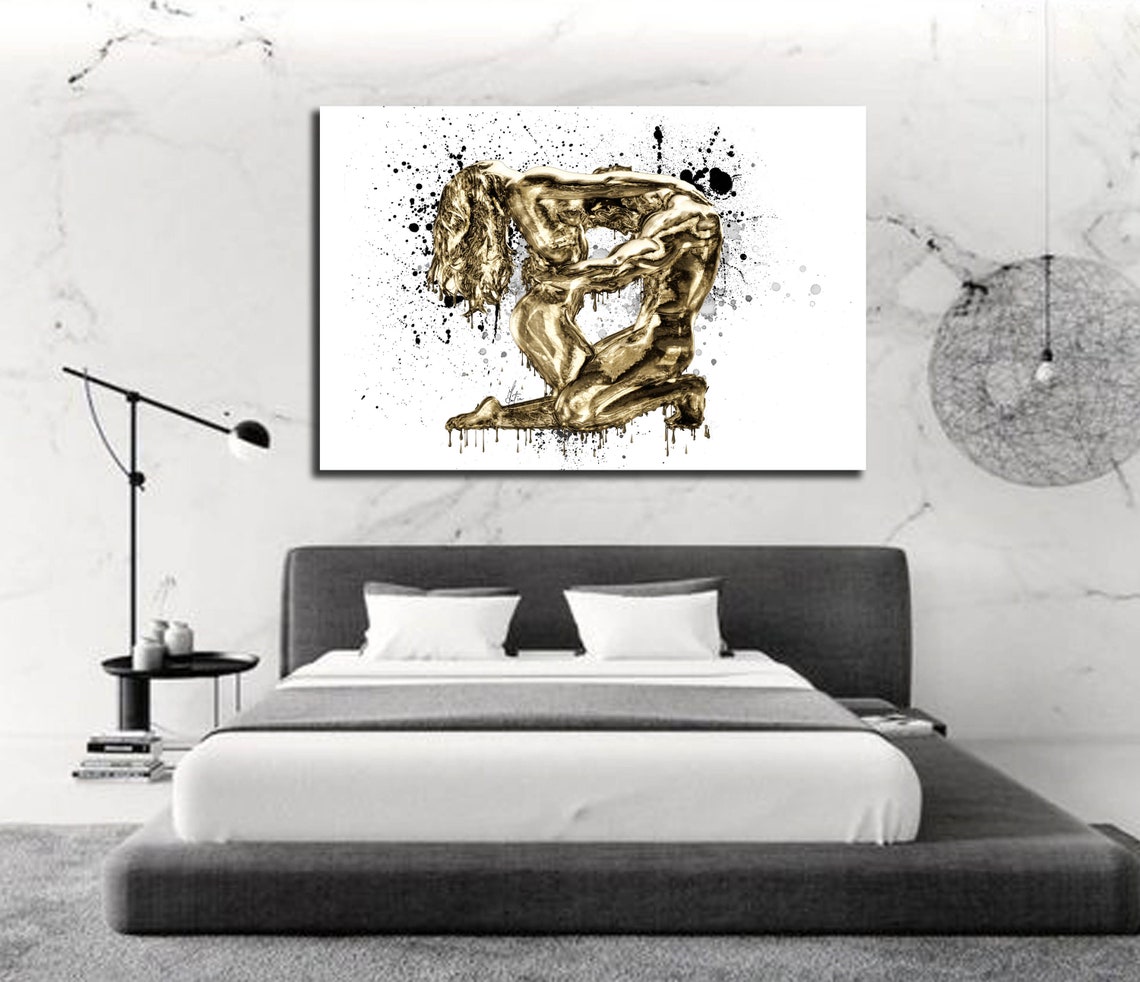 CANVAS ART His & Hers Bedroom Wall Art Abstract Art Print - Etsy