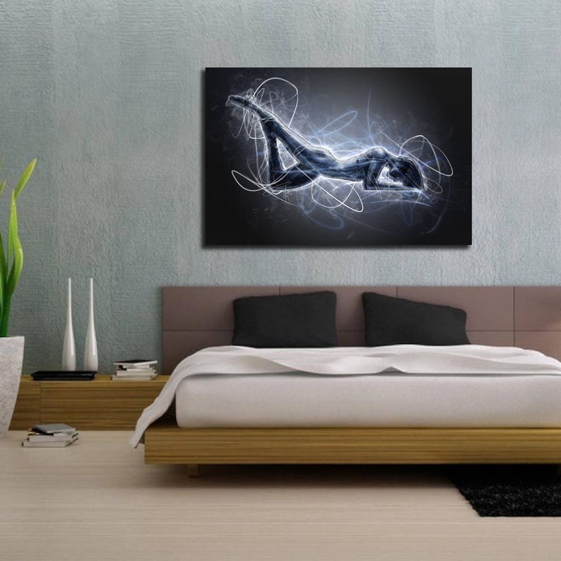 canvas art bedroom wall decor elegant contemporary abstract | etsy