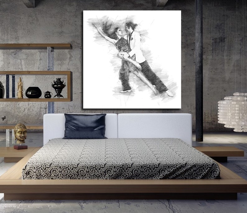 CANVAS ART His & Hers Bedroom Wall Art Abstract Art Print Etsy