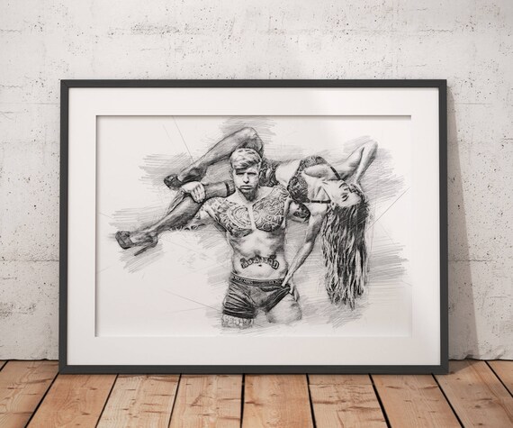 His Hers Bedroom Wall Art Sexy Abstract Art Print Pencil Sketch Erotic Master Bedroom Wall Art Hers Nude Figure Drawing P010