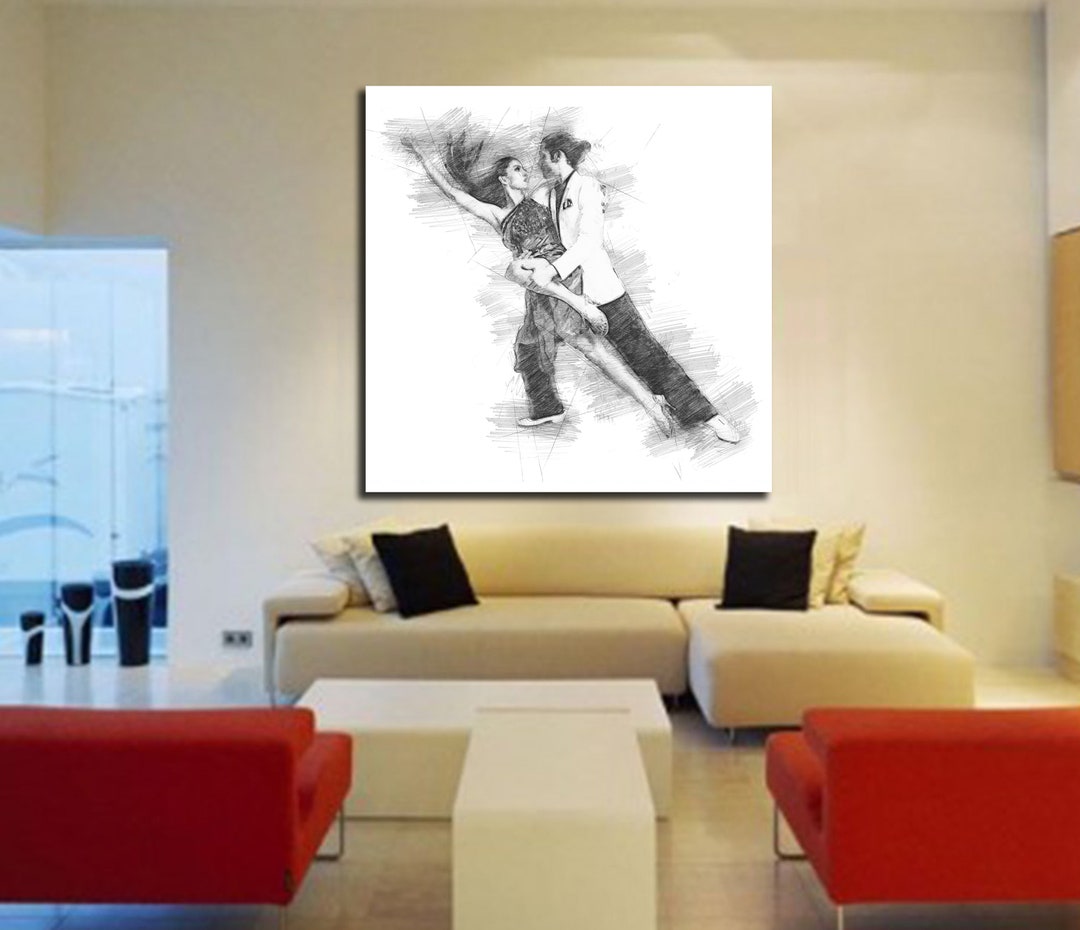 CANVAS ART His & Hers Bedroom Wall Art Abstract Art Print - Etsy