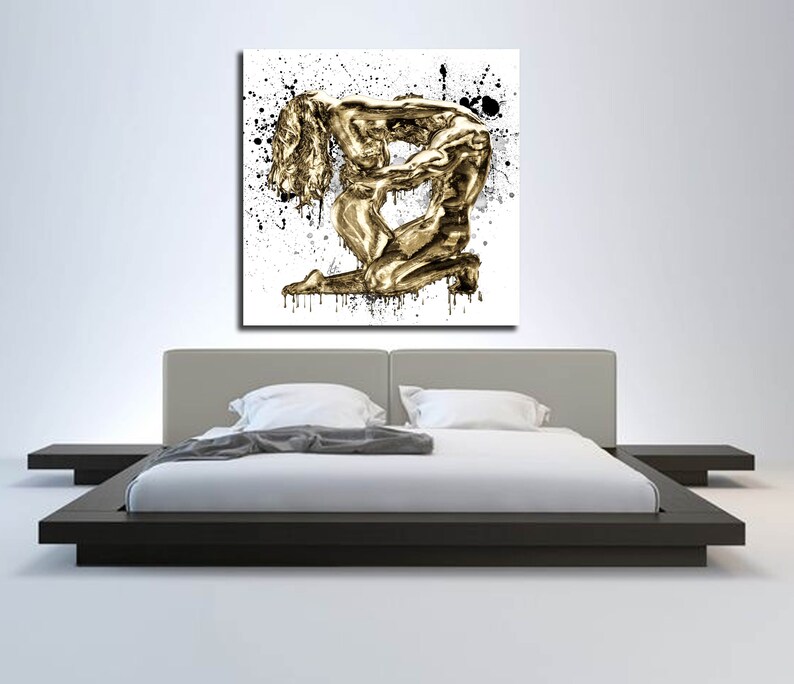 CANVAS ART His & Hers Bedroom Wall Art Abstract Art Print - Etsy