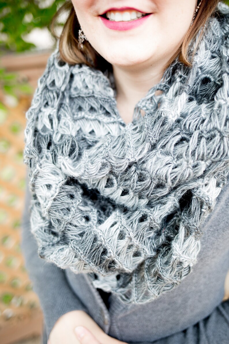 Broomstick Lace Infinity Scarf Etsy