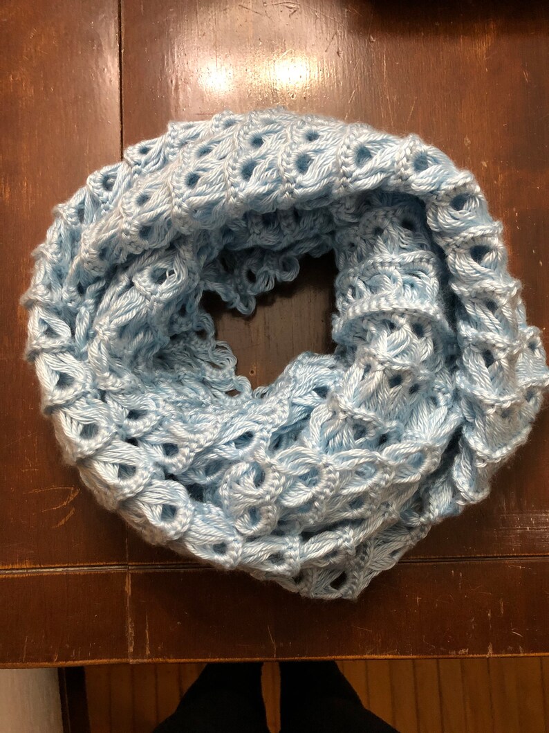 Broomstick Lace Infinity Scarf Etsy