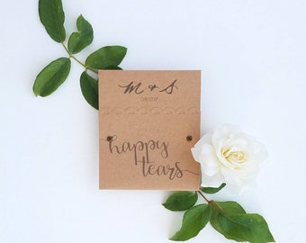 50 Happy Tears Tissue Packs | Tissues for Your Wedding Ceremony