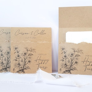 50 For Your Happy Tears Tissue Packs Customized | Wedding Favors for Guests in Bulk