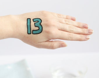 Taylor Swift ERAS TOUR 13 Hand Temporary Tattoo | Swiftie Merch | TS Eras Tour Concert Outfit Inspo | Taylor Swift inspired