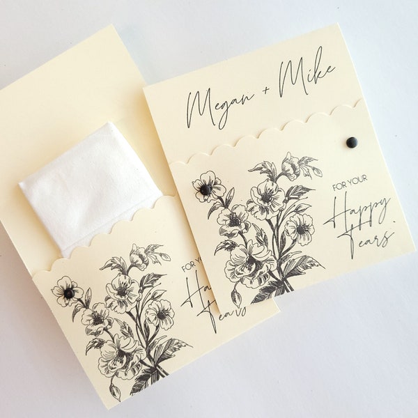 Backyard Garden Wedding Tissues for Guests - 25 Packs | Useful Secret Garden Wedding Favors for Guests