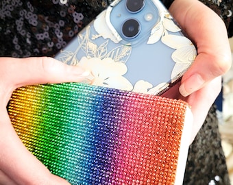 Bejeweled Rainbow Portable Phone Charger | iPhone Charger | Android Phone | Concert Event Essential