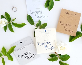 Lembrancinha de casamento para convidados | 25 pacotes de porta-lenços de papel "Lágrimas de Felicidade"