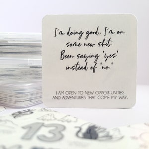 Taylor Swift Positive Affirmation Cards Gift for A Swiftie Mini Quote Cards Taylor Lyric Self Care Mantra Affirmation Quote image 2