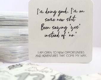 Positive Affirmation Cards for A Swiftie | Tortured Poet Self Care | Mini Quote Cards | Taylor Lyric | Self Care Mantra