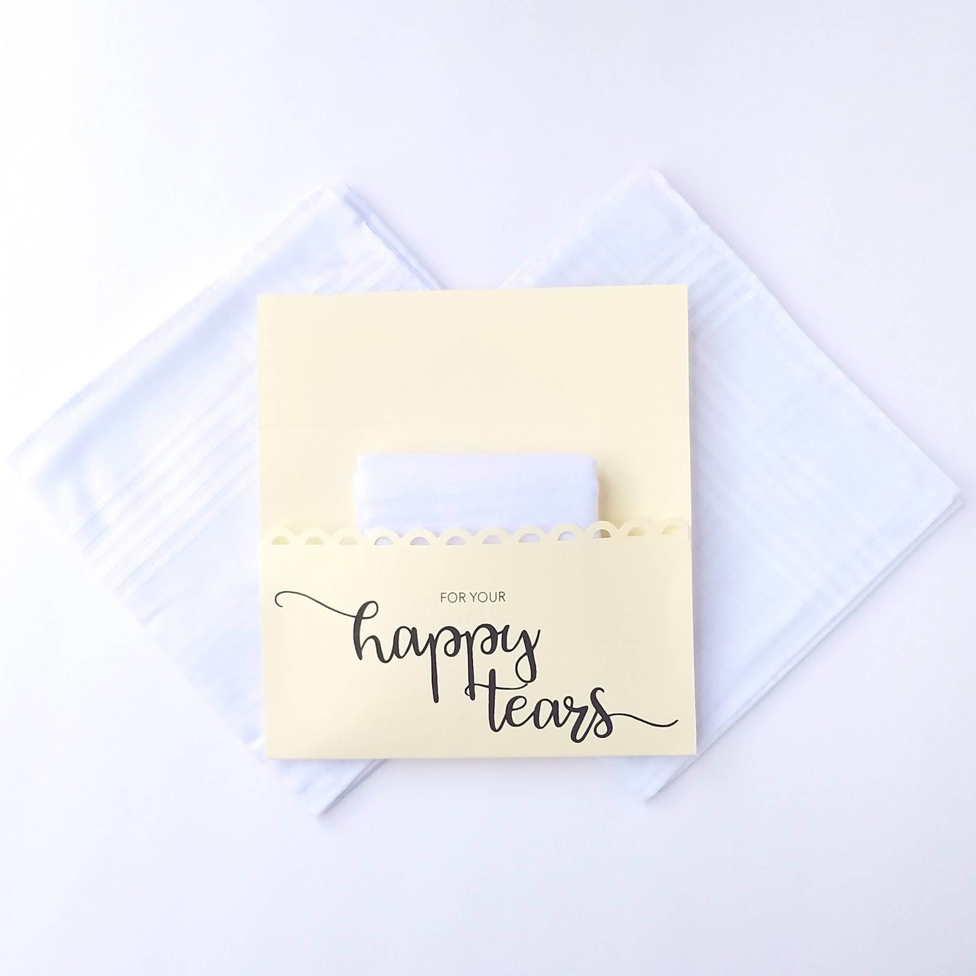 50 Customized Wedding Handkerchief Holders for Guests Happy Etsy