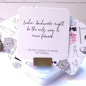 Tay Cartes d'affirmation positive pour la méditation | Mini-cartes de citation | Paroles de chanson Mantra soins personnels