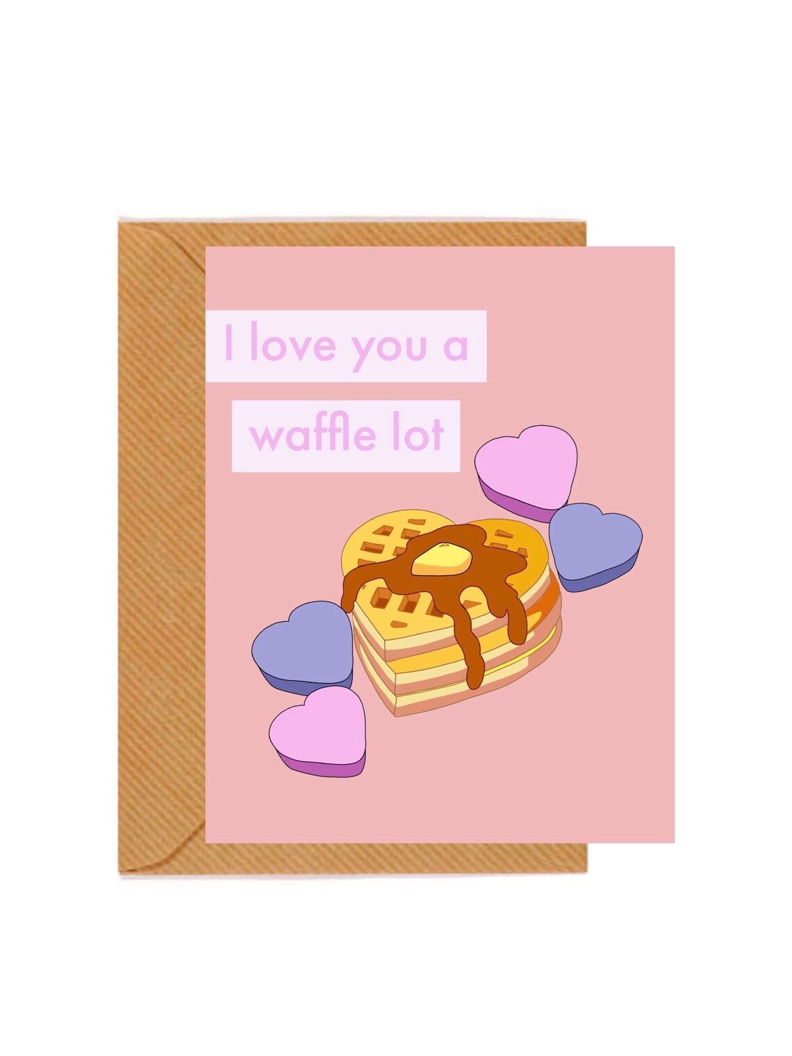 I love you a waffle lot valentines card Etsy