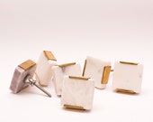 Pastel Country Set of 12 Premium Marble Cabinet Drawer Dresser Knobs Pulls