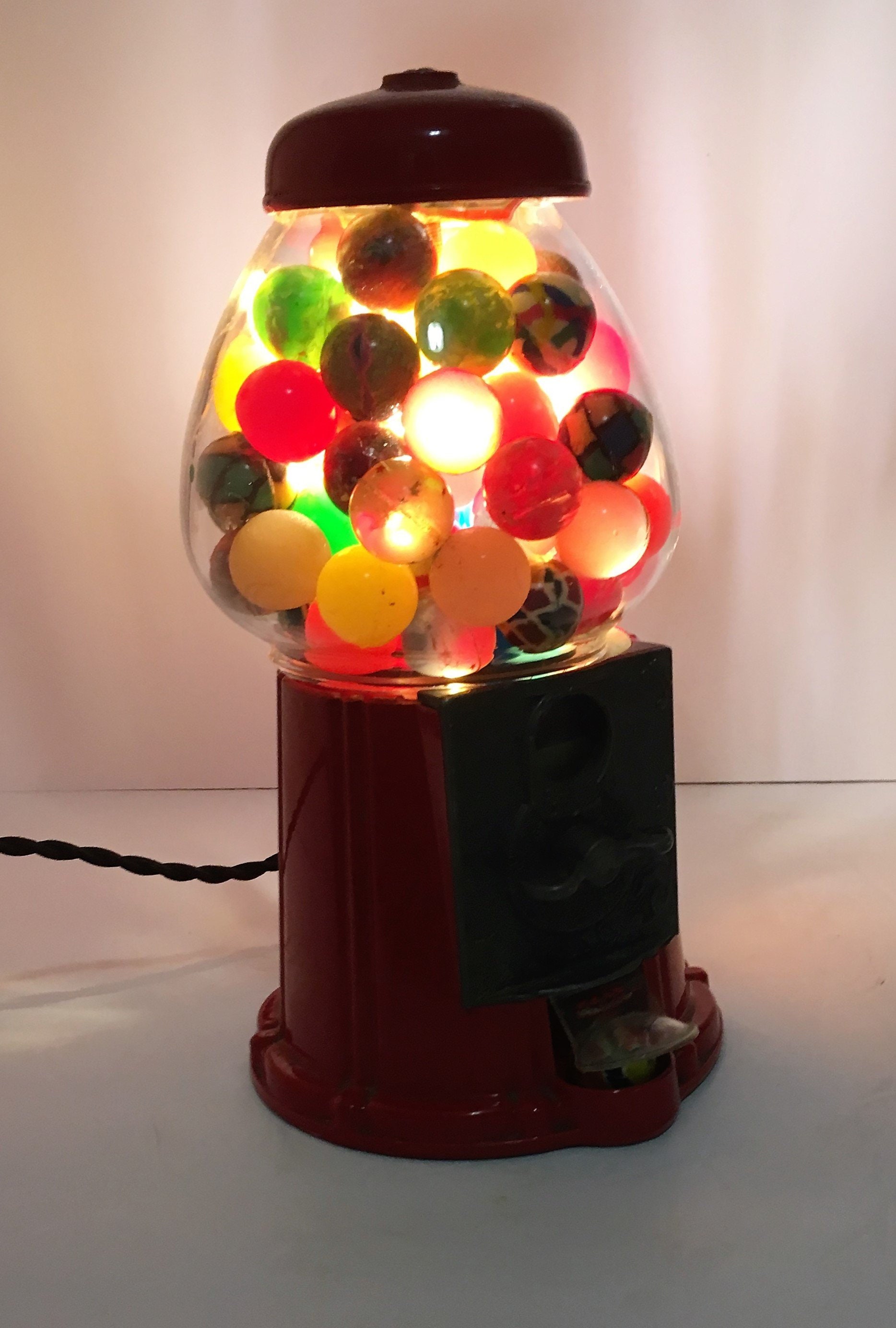 Gumball Machine Nightlight Lamp Ooak Found Object Night Light Etsy