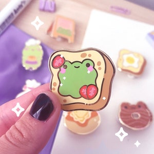 Avocado Frog Toast Hard Enamel Pin | Badge | Food Pins | Pin Button Collection