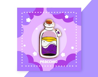 Nonbinary Pride Potion Hard Enamel Pin | NB Pride LGBTQ Abzeichen | Stolz Flagge Pins | Pin Button Kollektion