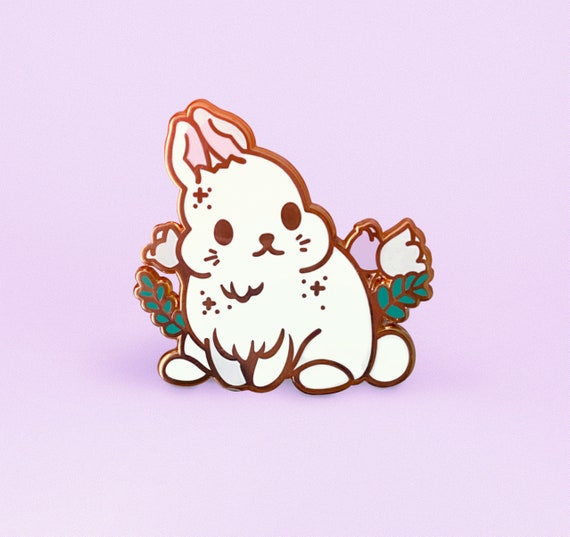 Winter Rabbit Hard Enamel Pin | Etsy
