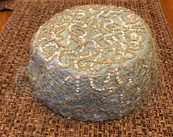 Blue Pill Box Hat