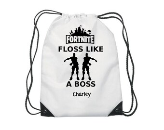 Floss Like A Boss Drawstring bag Gym bag,Swimming bag in Khaki