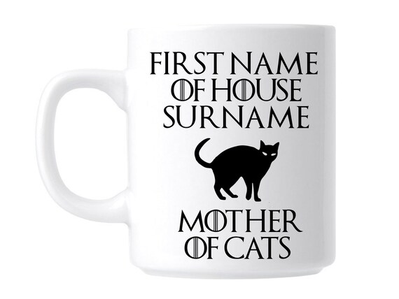 Game Of Thrones Mother Of Cats Personalised Gift Mug Etsy