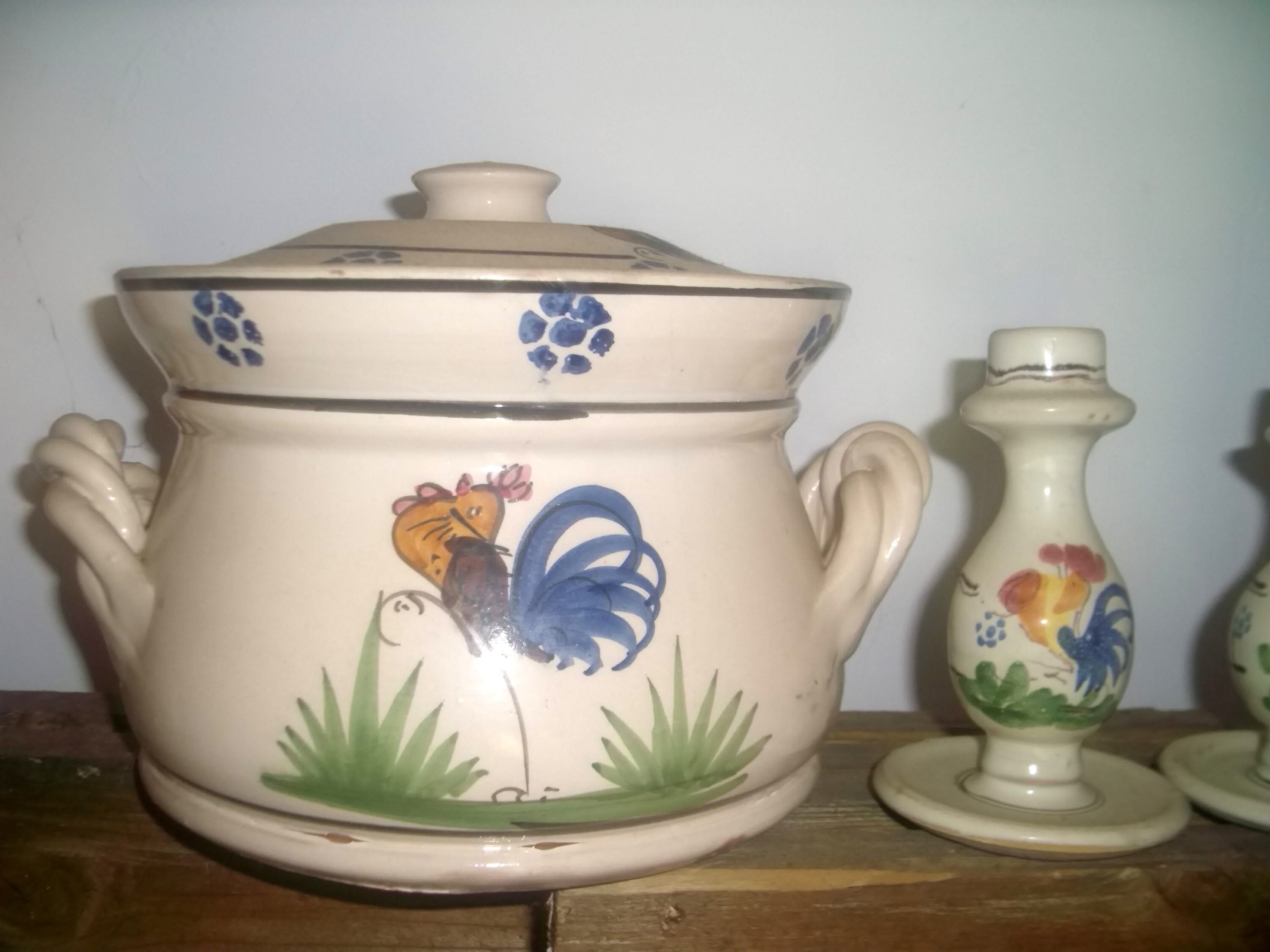 Années 1970 Lot de 4 Poteries d'origine Bretonne