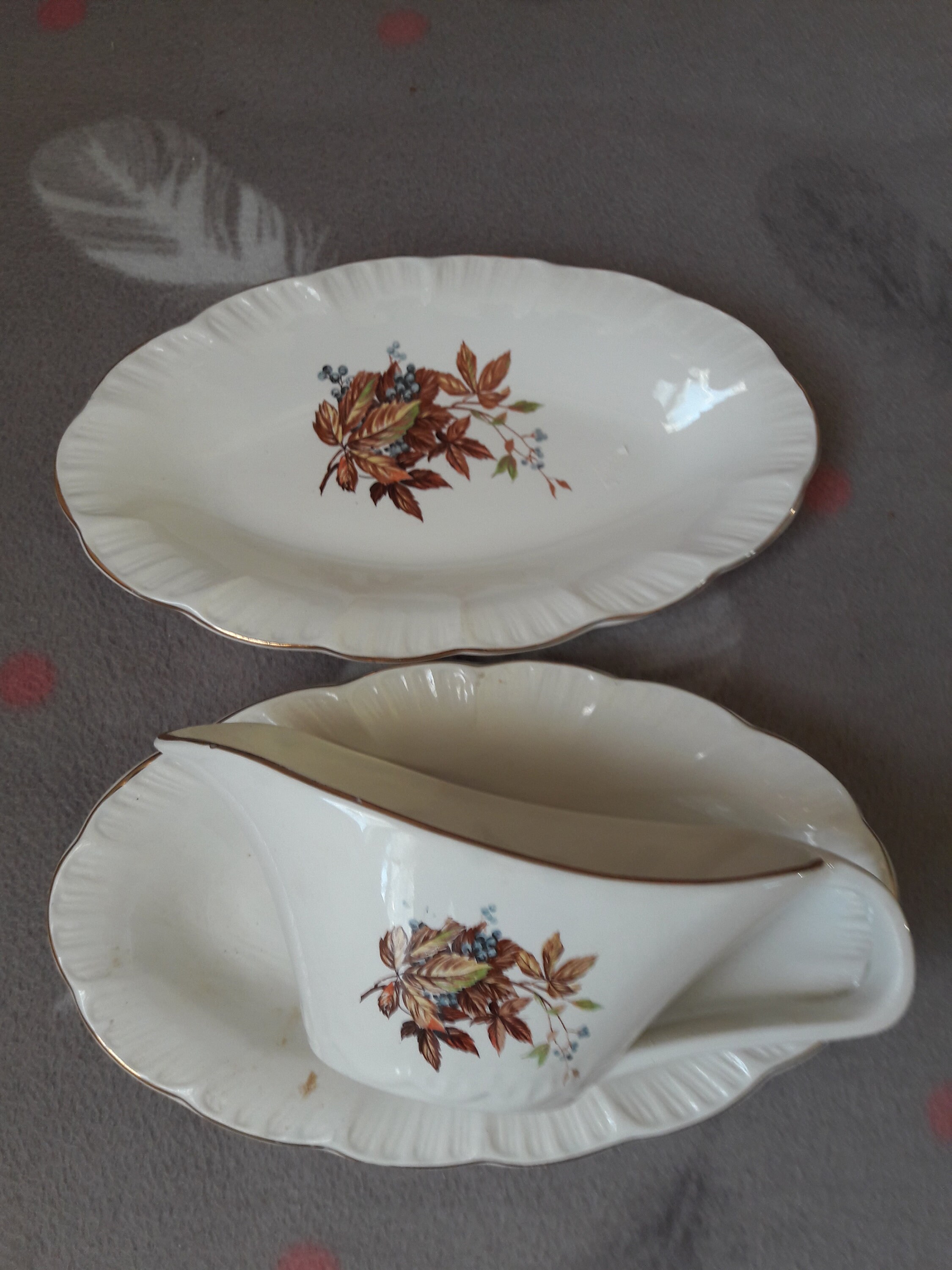 Lot 2 Ramequins + 1 Saucière Digoin France