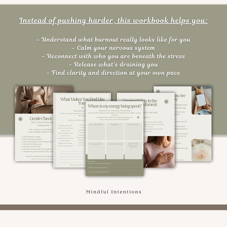 Burnout Recovery Workbook Printable | Gentle Life Reset & Clarity ...