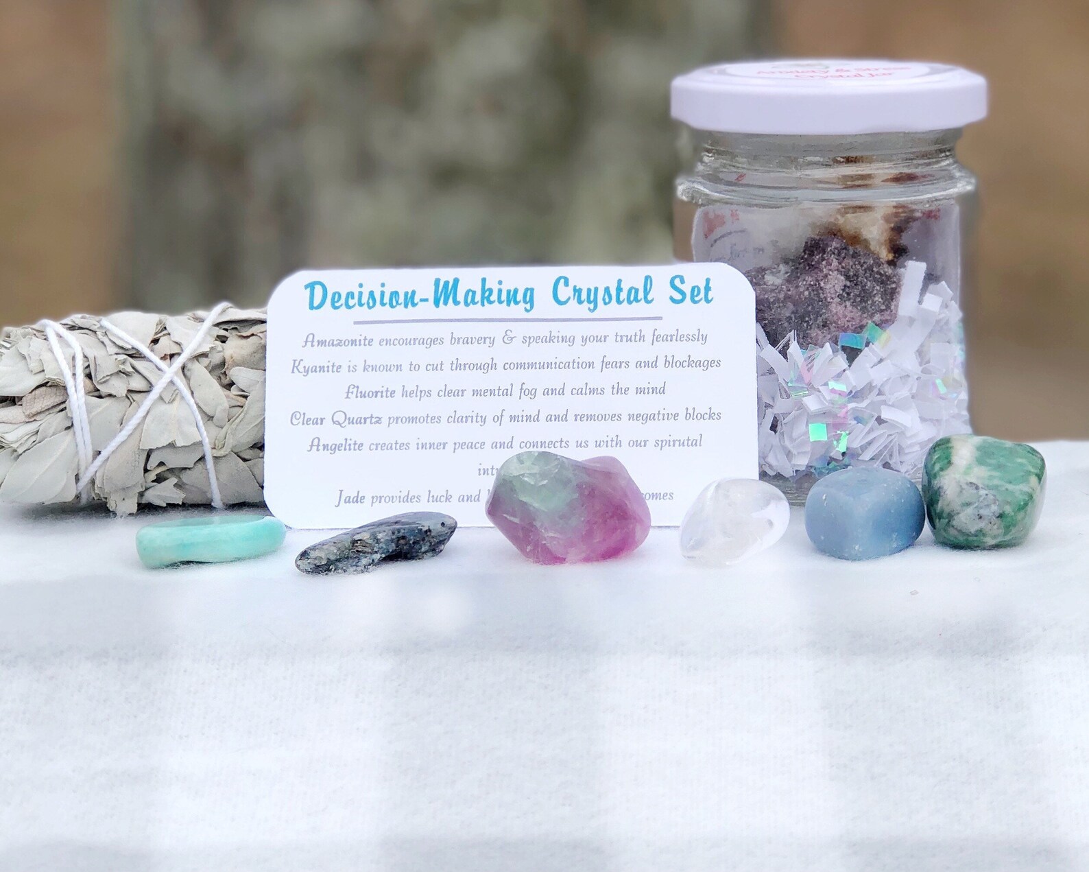 Decision Making Crystal Set in Jar Tumbled Stone Kit Crystal Etsy
