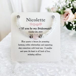 Will You Be My Bridesmaid Bracelet- Personalized Gift For Bridal Party- Custom Bridal Party Gifts- Bridesmaids Gifts