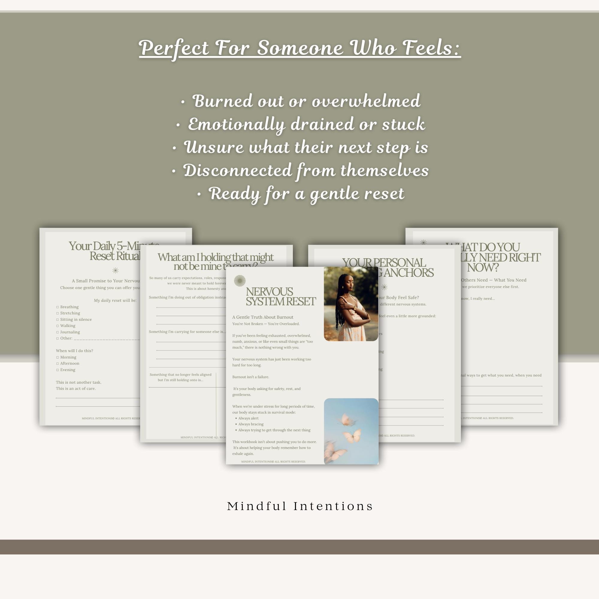 Burnout Recovery Workbook Printable | Gentle Life Reset & Clarity ...