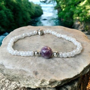 Lepidolite Bracelet- For Emotional Soothing During Change & Anxiety Relief