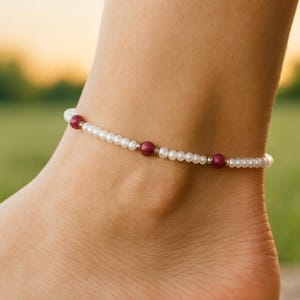 Venus Pink Tiger Eye Beaded Anklet: Handmade Spiritual Jewelry