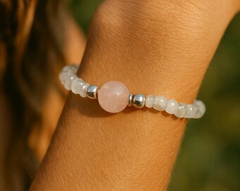 Rose Quartz Bracelet- For Self Love & Harmony in Relationships