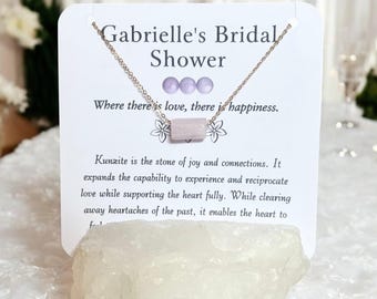 Collar personalizado para regalo de despedida de soltera: acero inoxidable, colgante de piedra preciosa