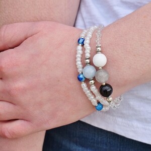 Angelite Bracelet- For Angel & Spirit Guide Connection - Mindful Intentions