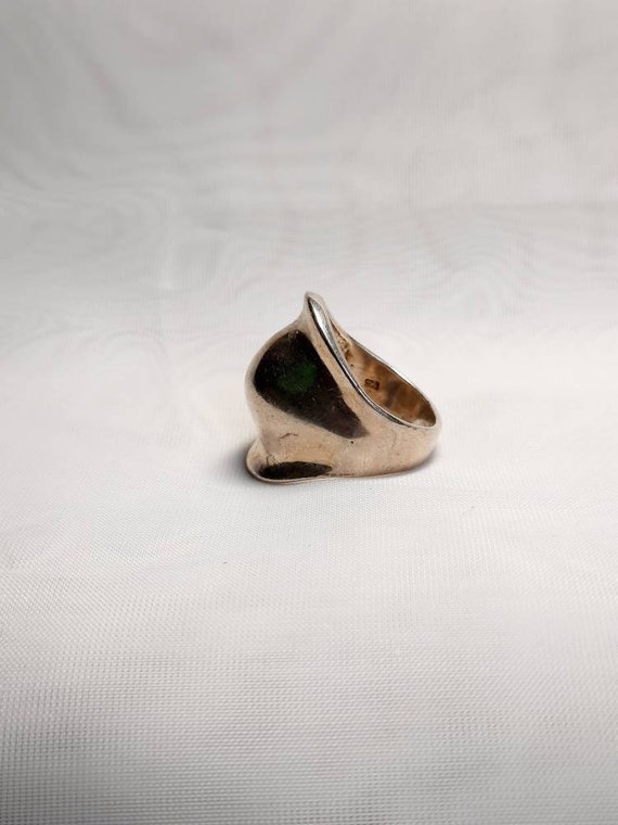 Unique Domed Sterling Silver Marked Statement Ring