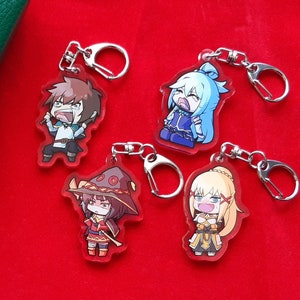 KonoSuba Chibi 5cm (2 inches) Acrylic Charms