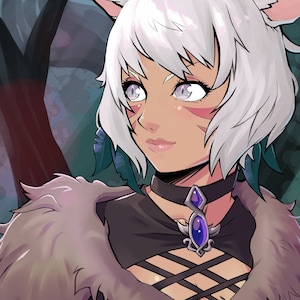 FFXIV Shadow Bringer Y&#39;shtola A4 and A5 Prints