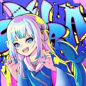 Hololive Gawr Gura A3, A4 and A5 Prints
